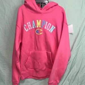 Champion Vibrant Pink Hoodie with Multicolor Logo 2 piece set